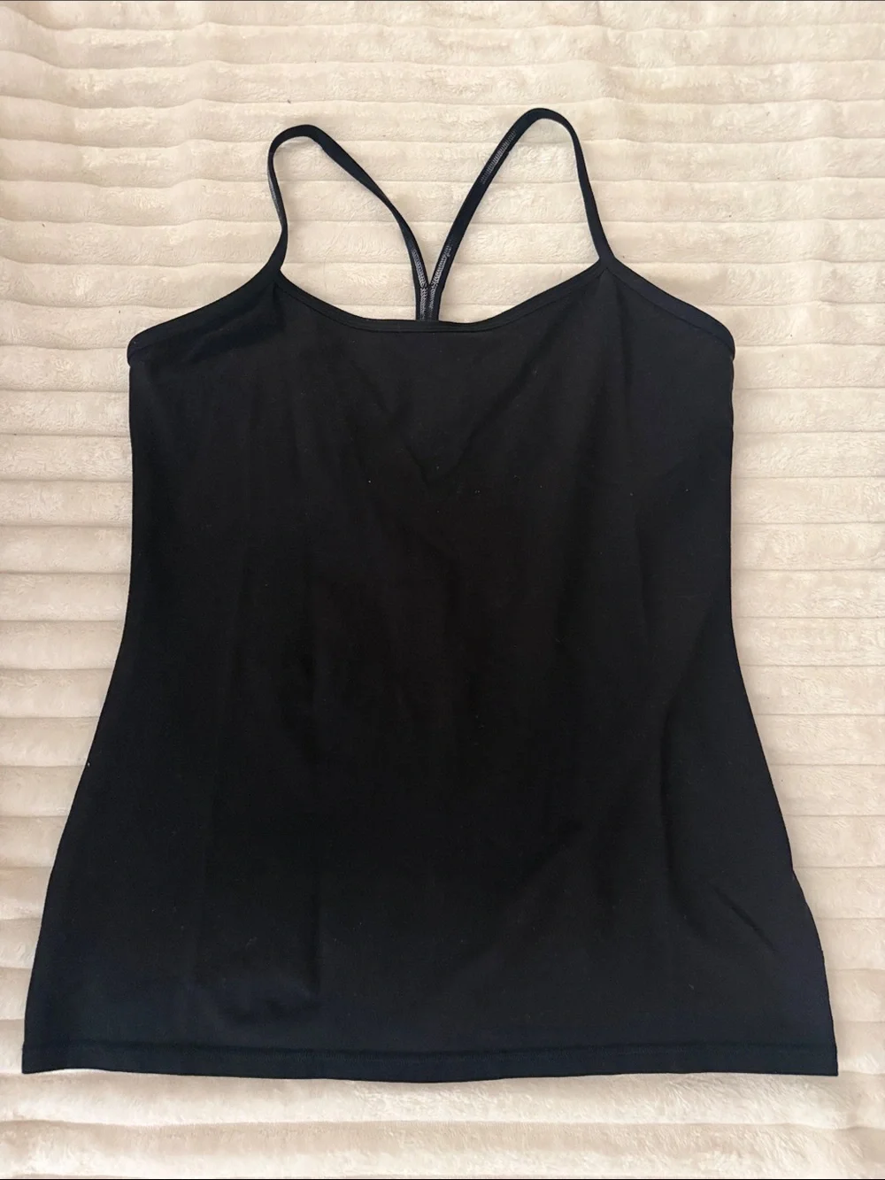 lululemon athletica Black Strappy Shelf Tank